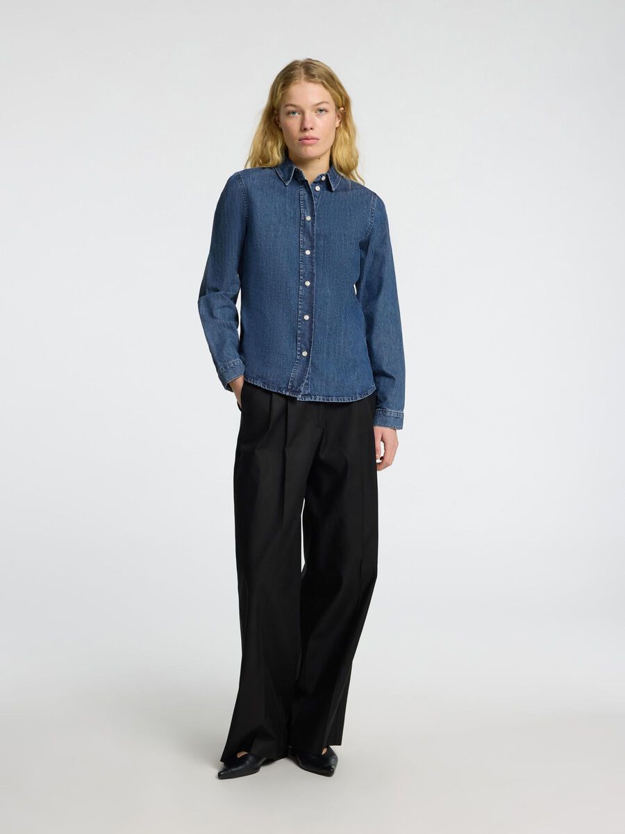 Bea Denim Skjorte - Blå/ Medium Blue Denim