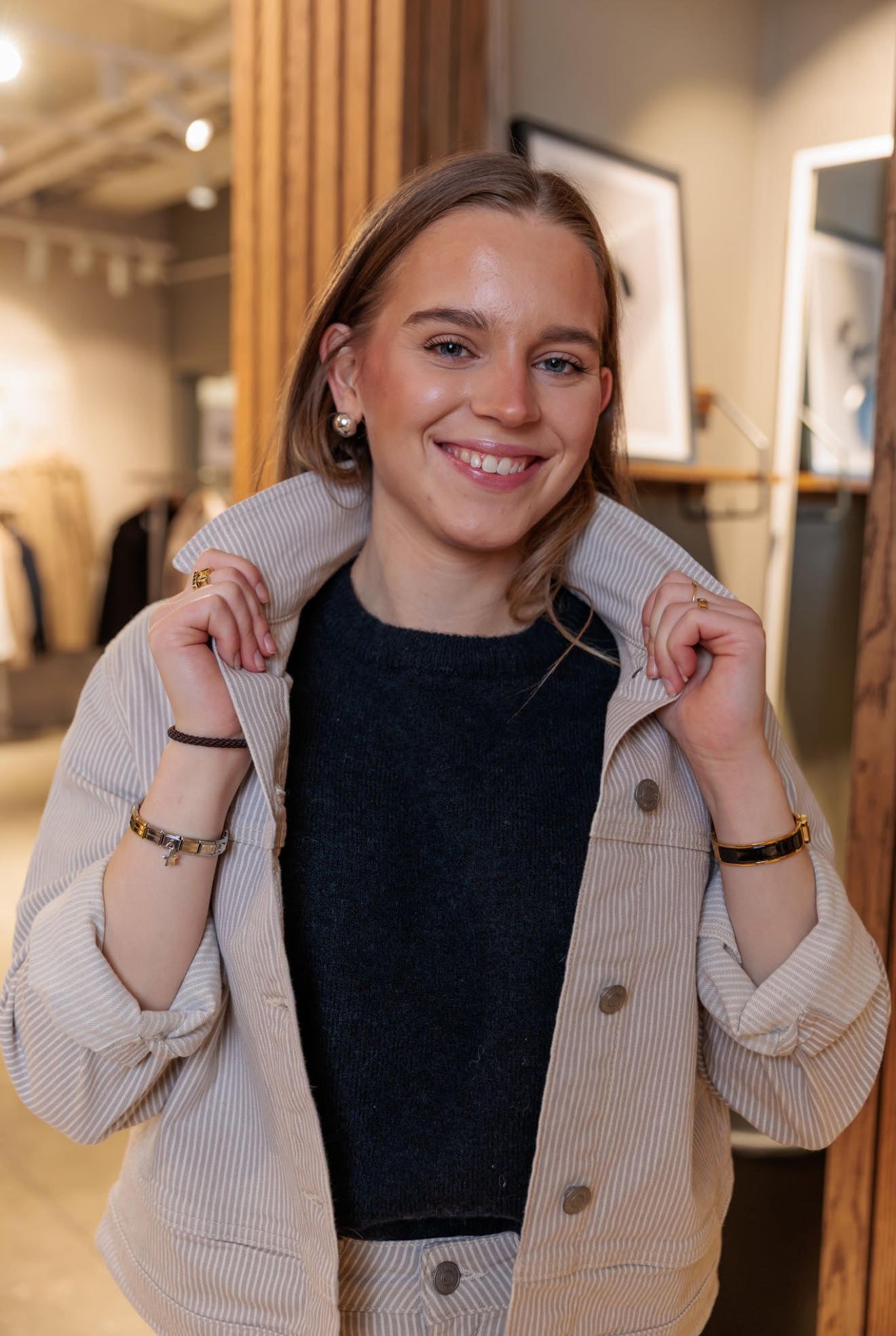 Alba Krista Langt Skjørt - Beige/ Beige