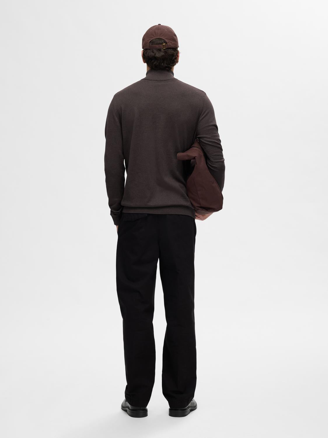 Berg Half Zip Genser - Brun/ Chocolate Torte