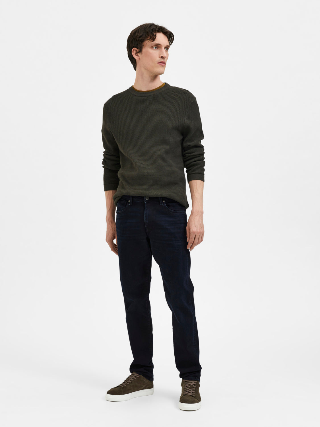 SLH196-STRAIGHTSCOTT Jeans - Blue Black Denim