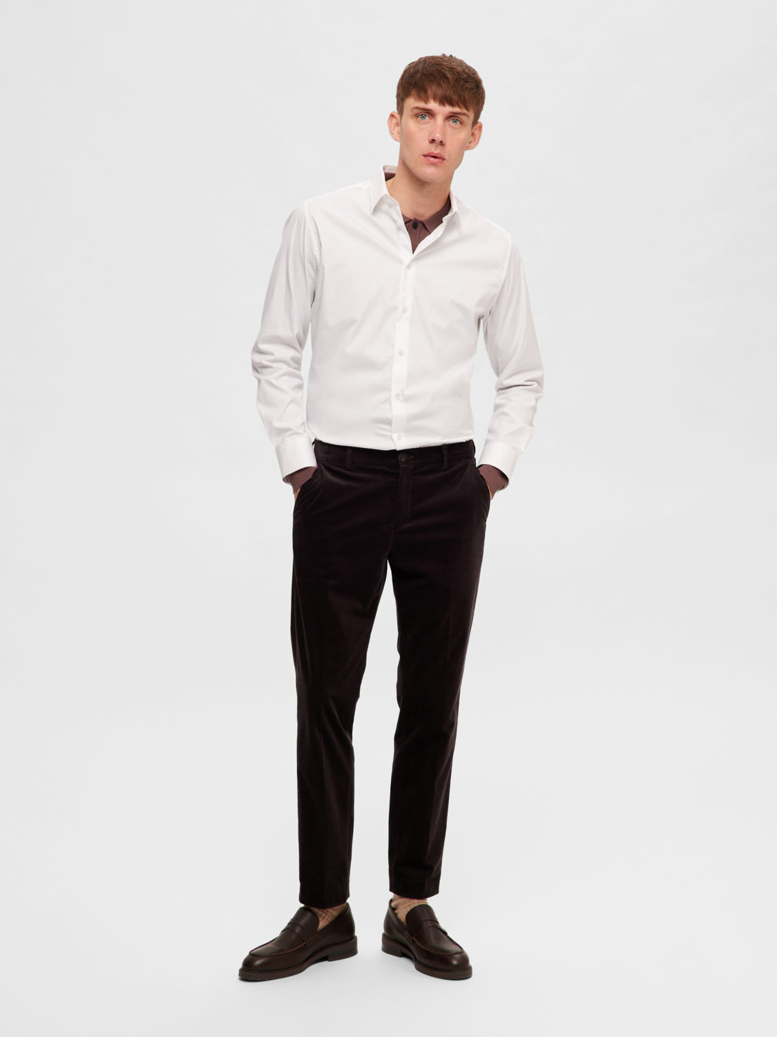 Slim Travel Skjorte - Hvit/ Bright White