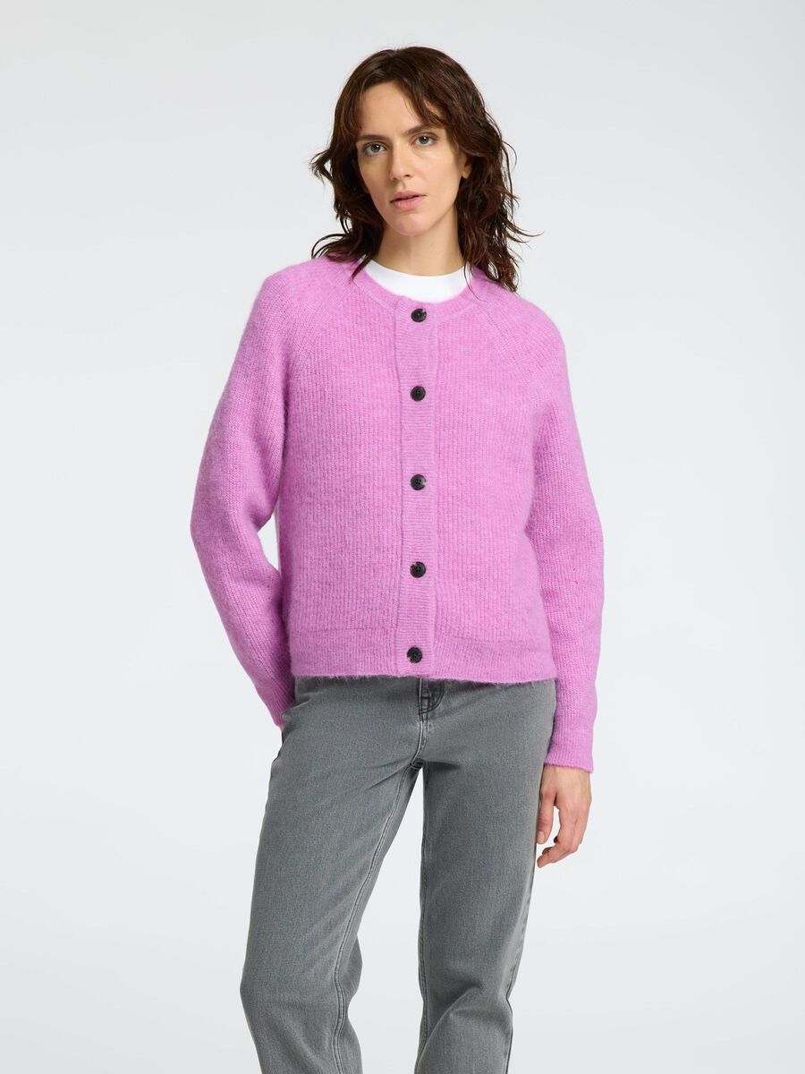 Lulu Strikket Cardigan - Rosa/ First Bloom
