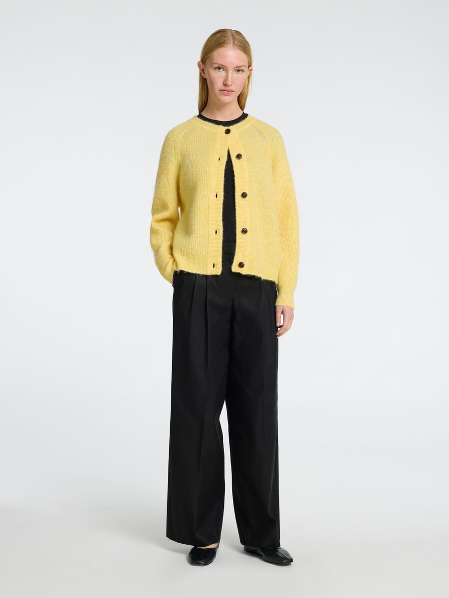 Lulu Strikket Cardigan - Gul/ Sundress