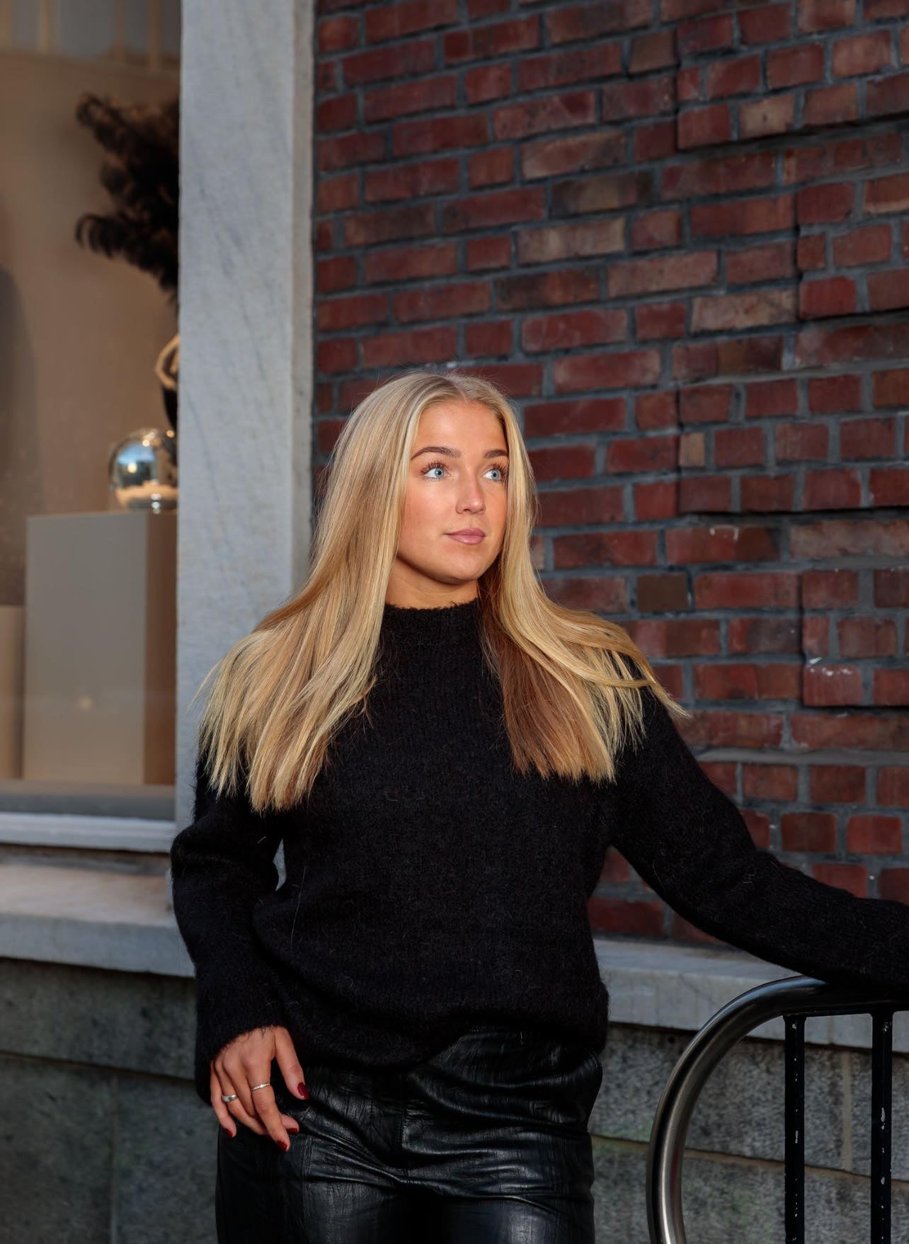 Gabella Strikket Genser - Sort/ Black