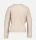 Vera Strikket Cardigan med Belte - Hvit/ Snow White