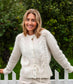 Vera Strikket Cardigan med Belte - Hvit/ Snow White