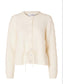 Vera Strikket Cardigan med Belte - Hvit/ Snow White