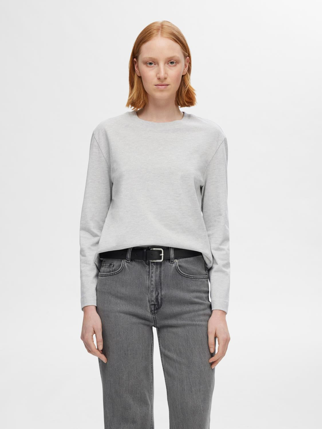 Essential Boxy T-Skjorte - Grå/ Light Grey Melange