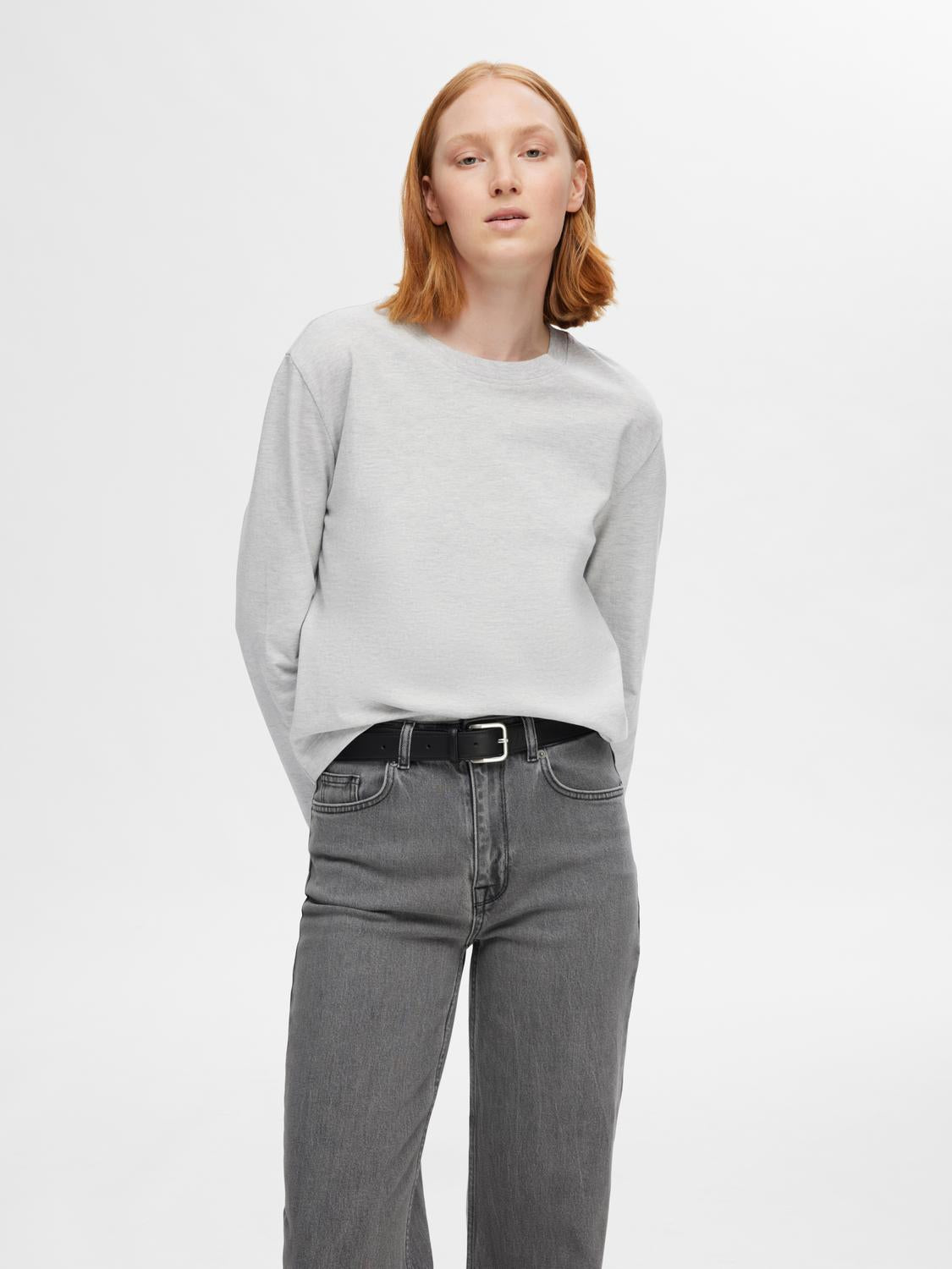 Essential Boxy T-Skjorte - Grå/ Light Grey Melange