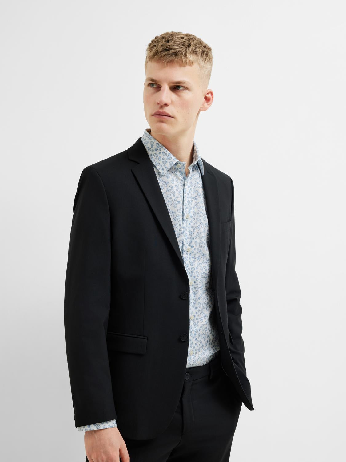 Slim Soho Ethan Skjorte - Mønstret/ Bright White