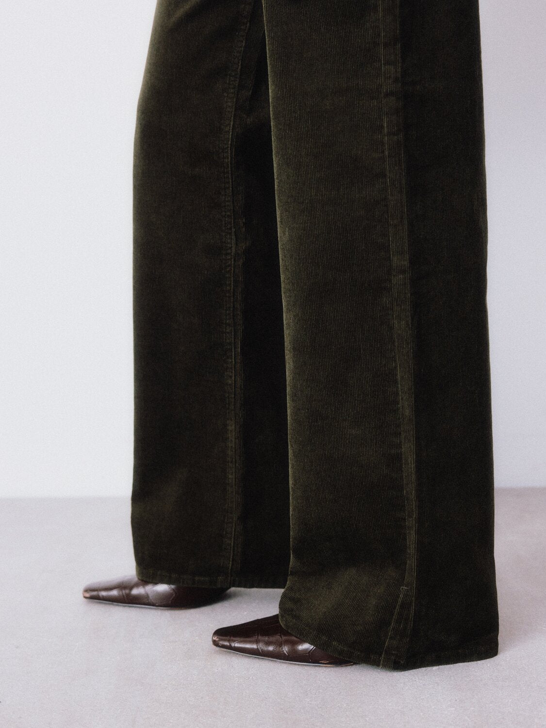 Wide 5-Pocket Corduroy Bukser - Grønn/ Deep Depths