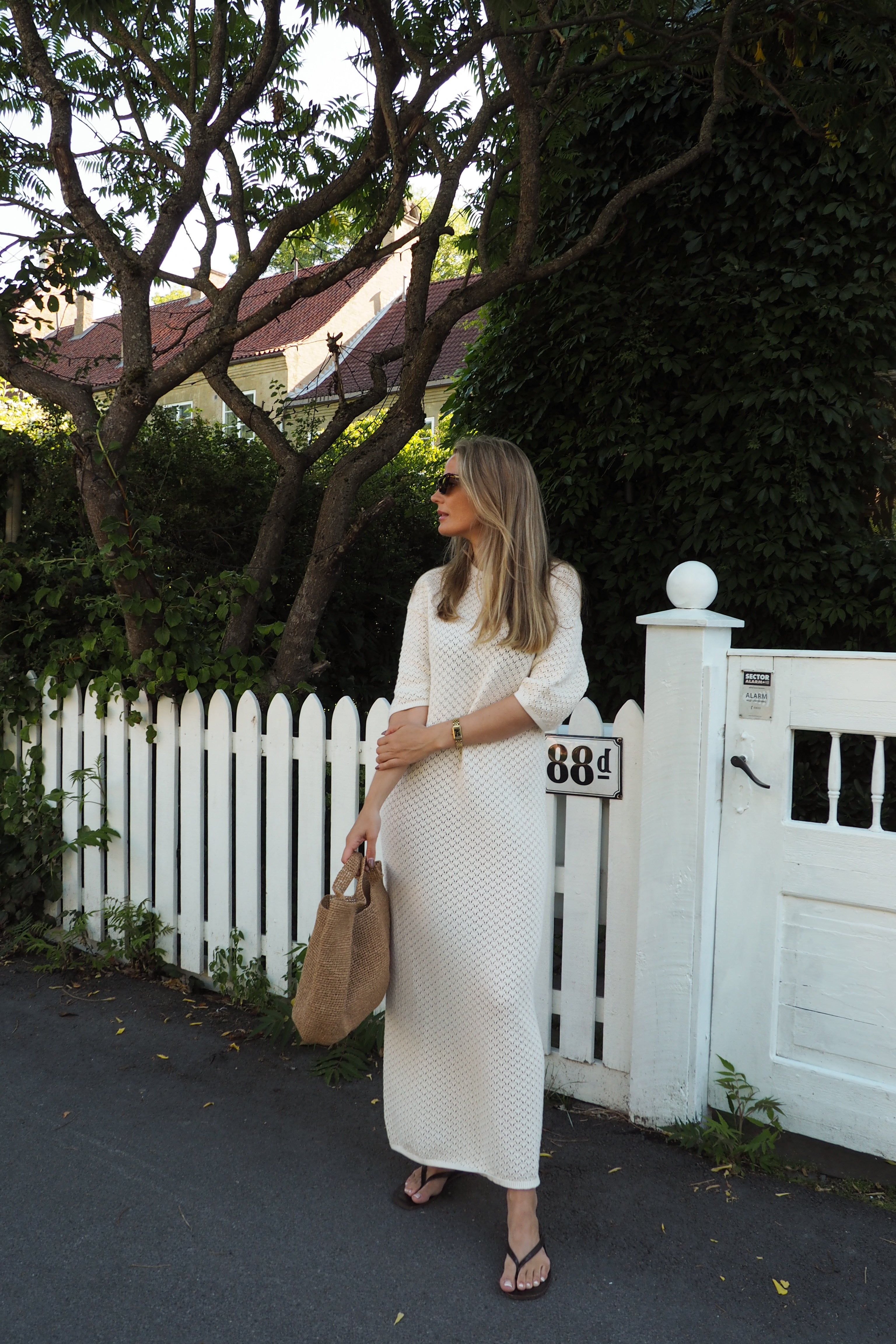Ivy Lang Kjole - Beige/ Birch