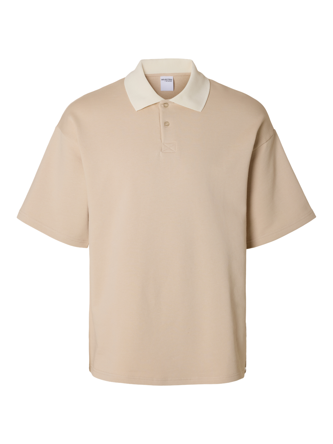 Boxy Grant Polo Skjorte - Beige/ Oatmeal