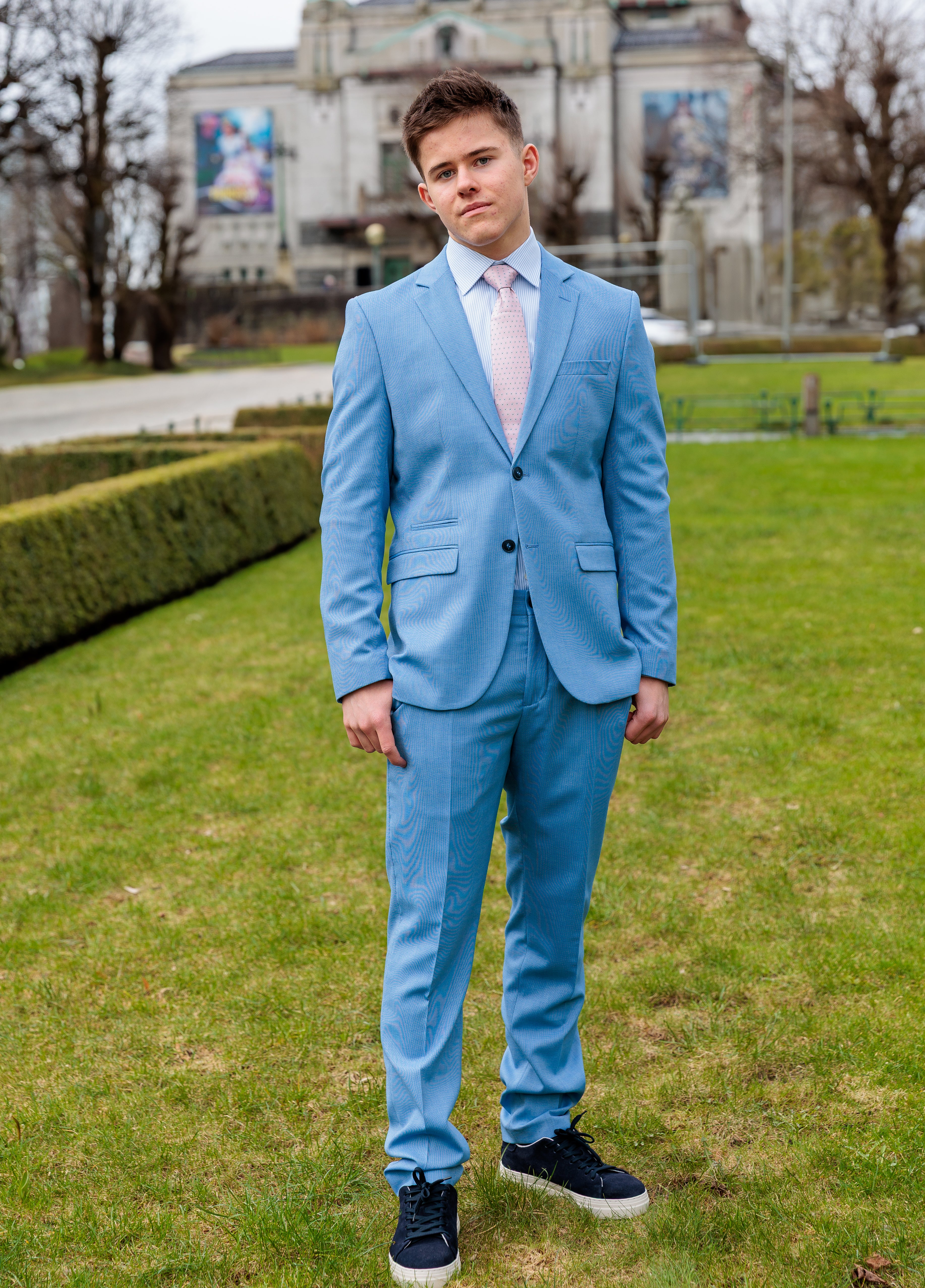 Slim Neil Blazer - Blå/ Light Blue