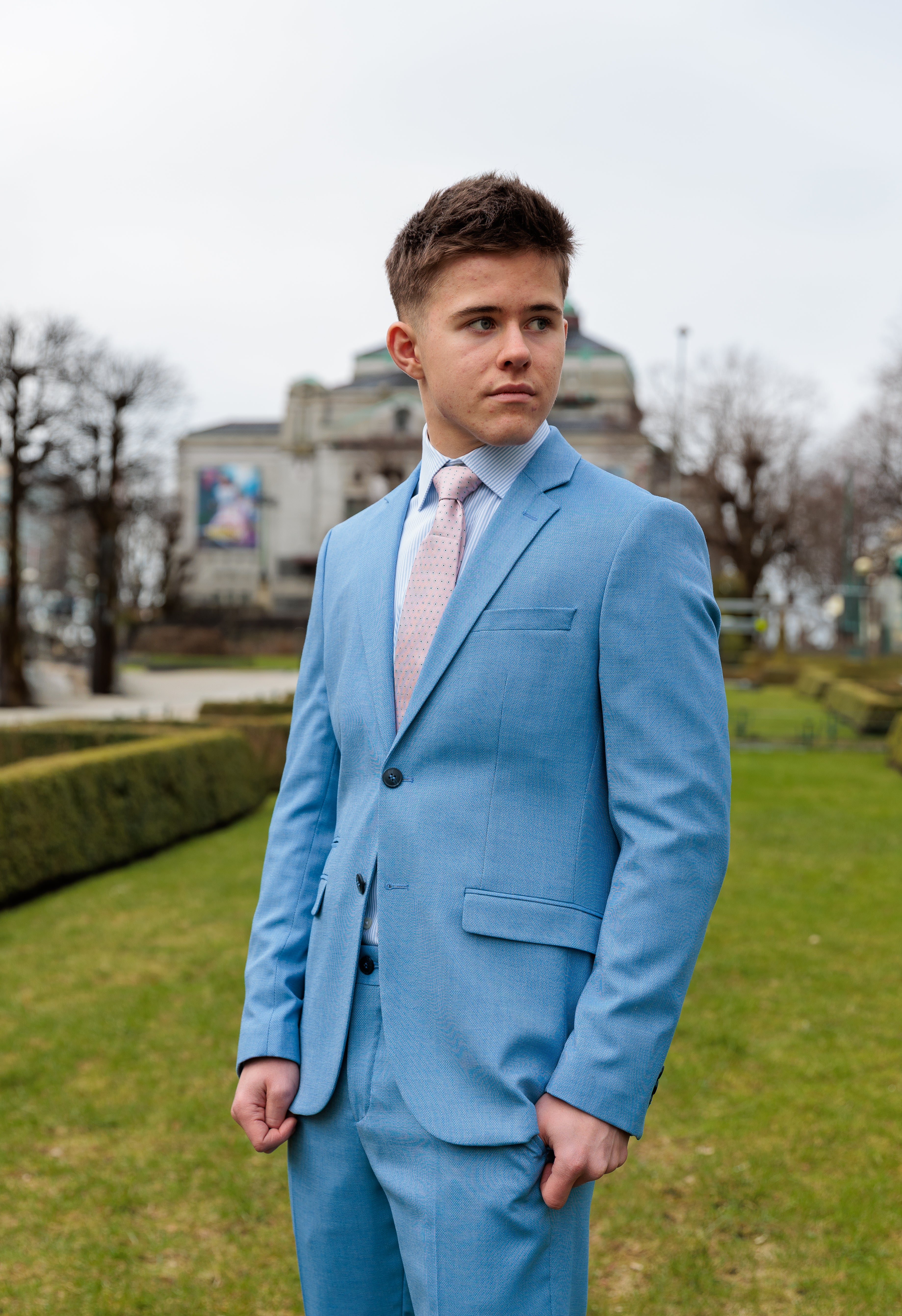 Slim Neil Blazer - Blå/ Light Blue