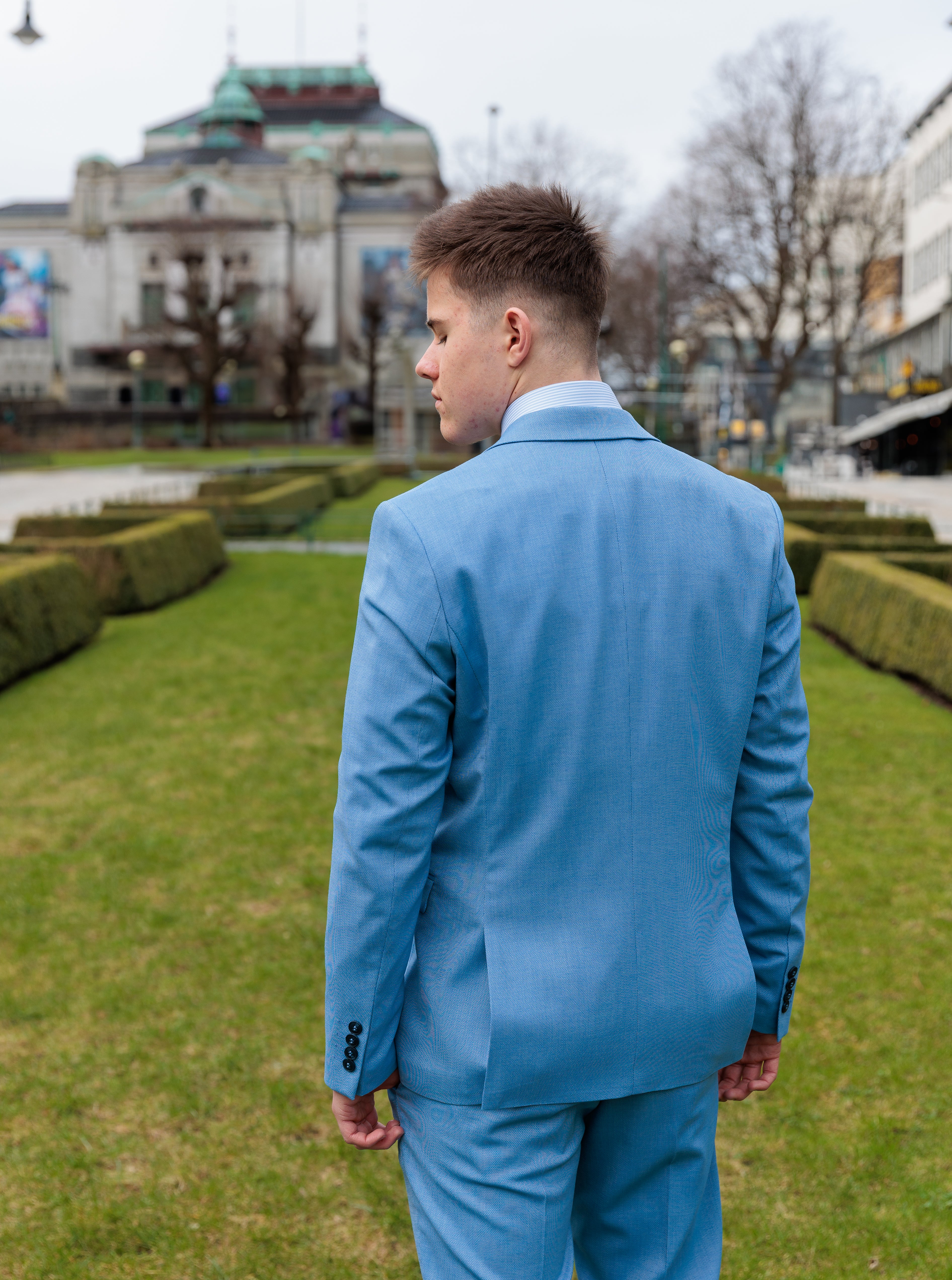 Slim Neil Blazer - Blå/ Light Blue