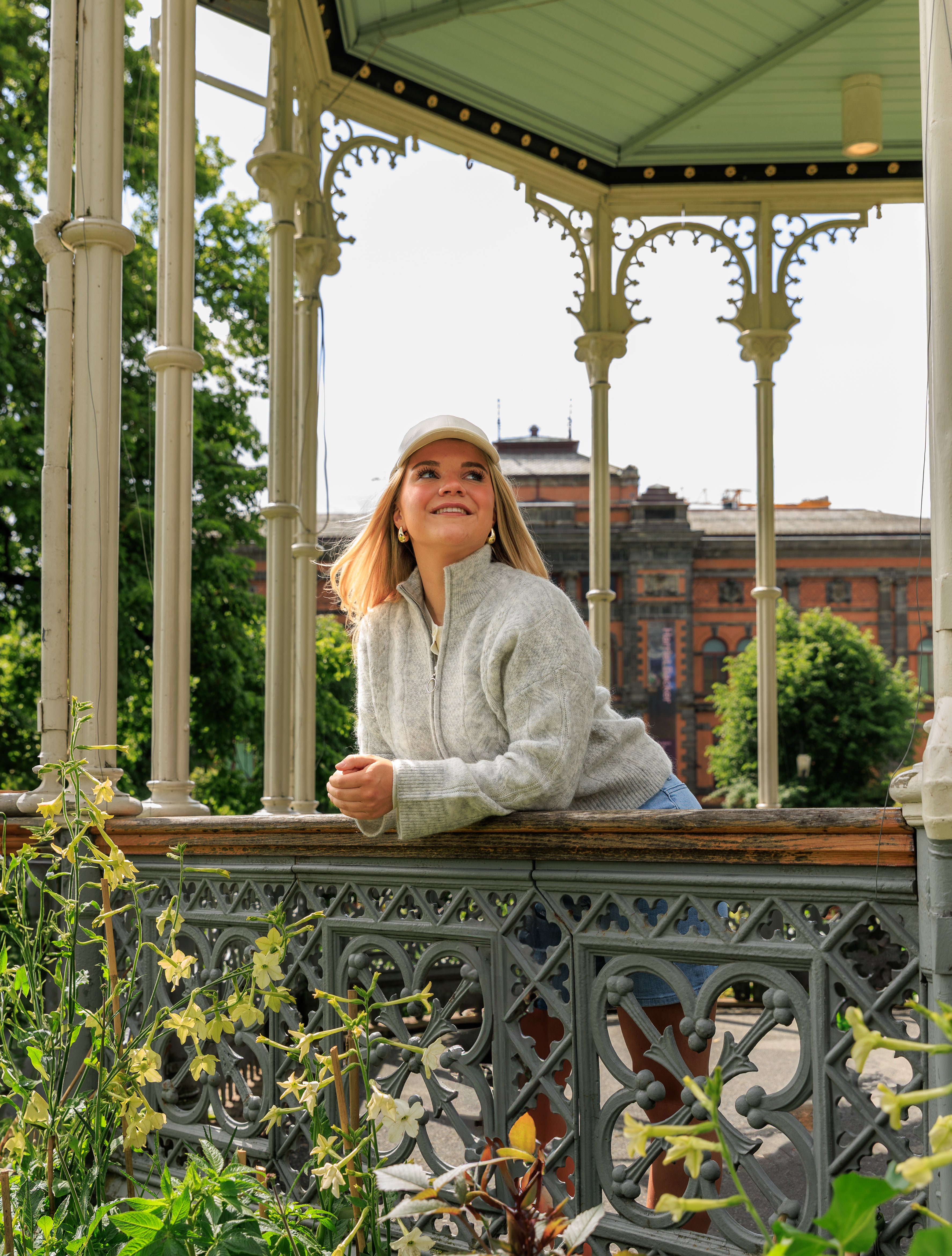 Vera Zip strikket Cardigan - Grå/ Light Grey Melange