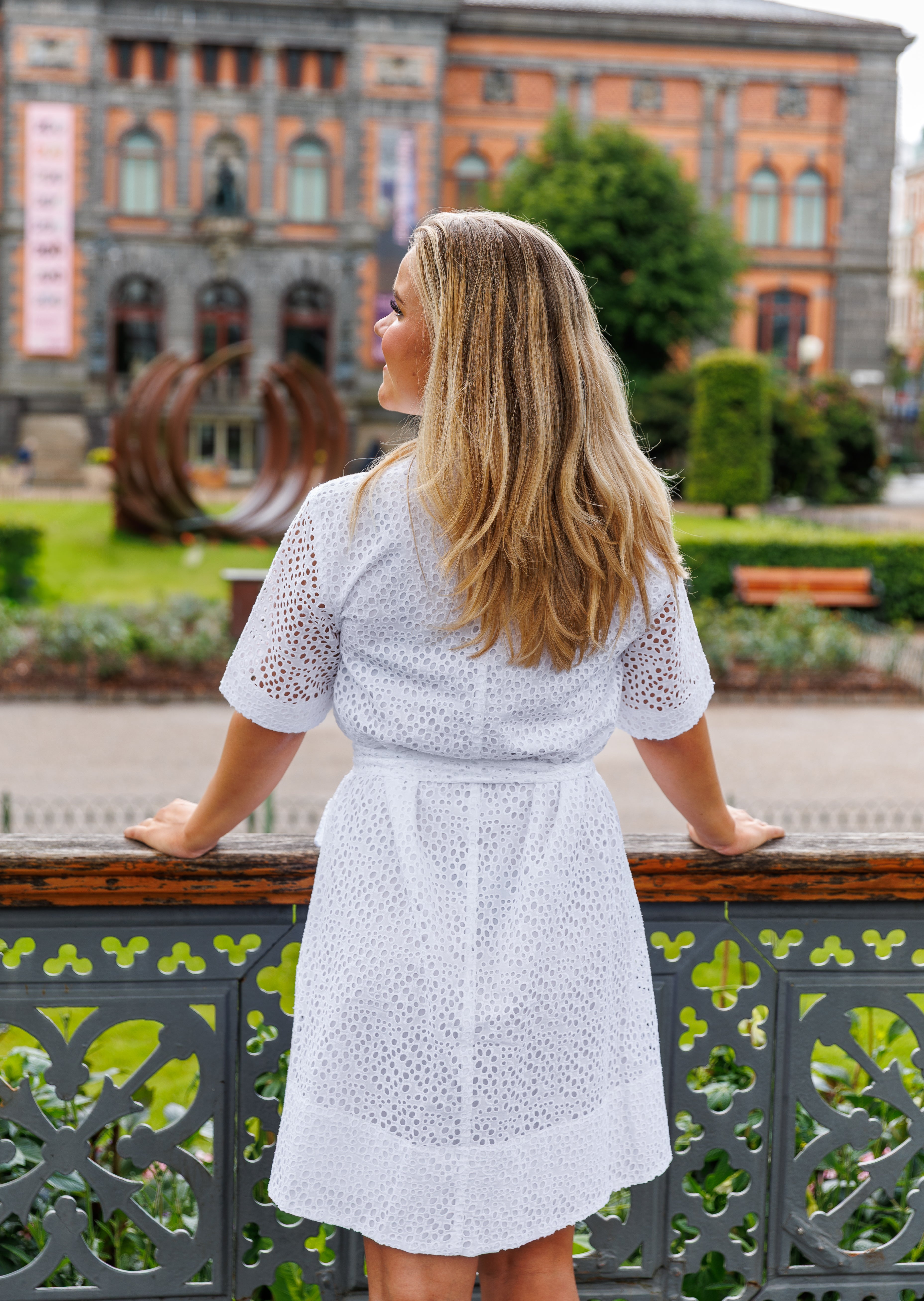 Laerke Kort Kjole - Hvit/ Bright White