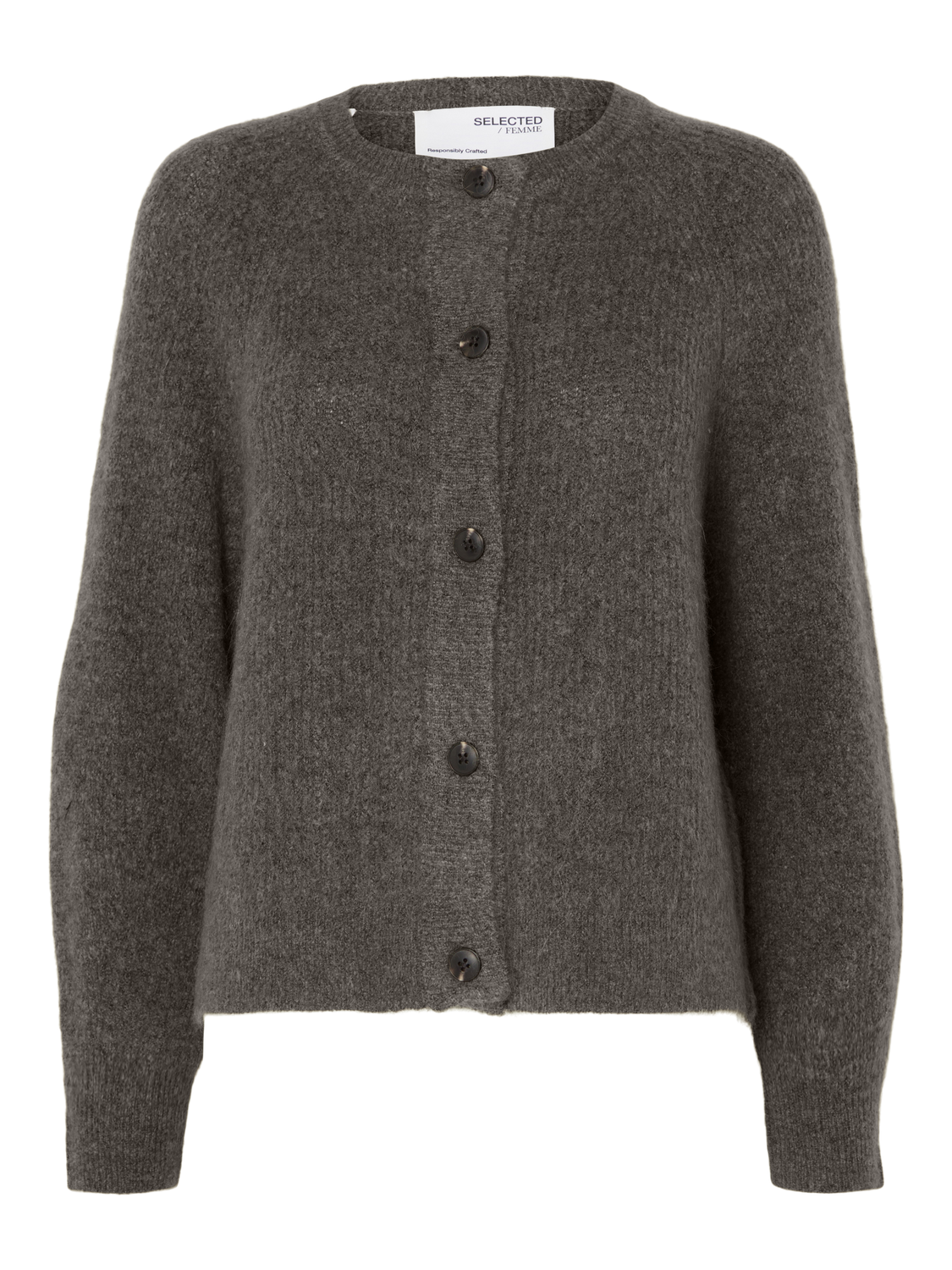 Lulu Strikket Cardigan - Grå/ Medium Grey Melange