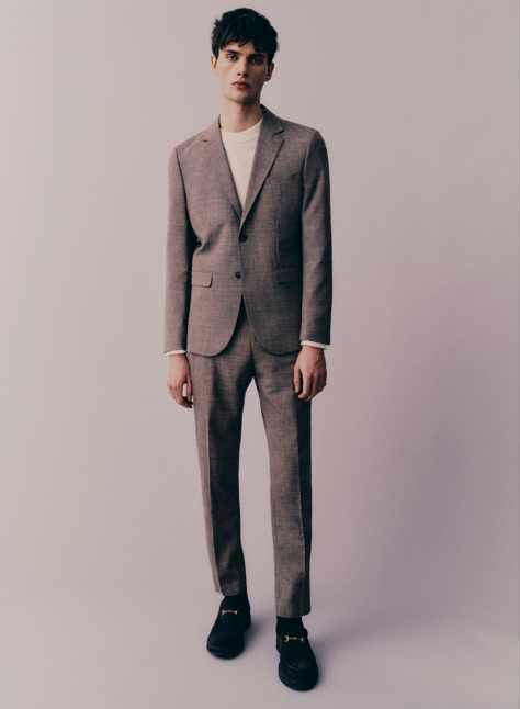 Slim Oasis Lin Blazer - Brun/ Dark Sand Melange