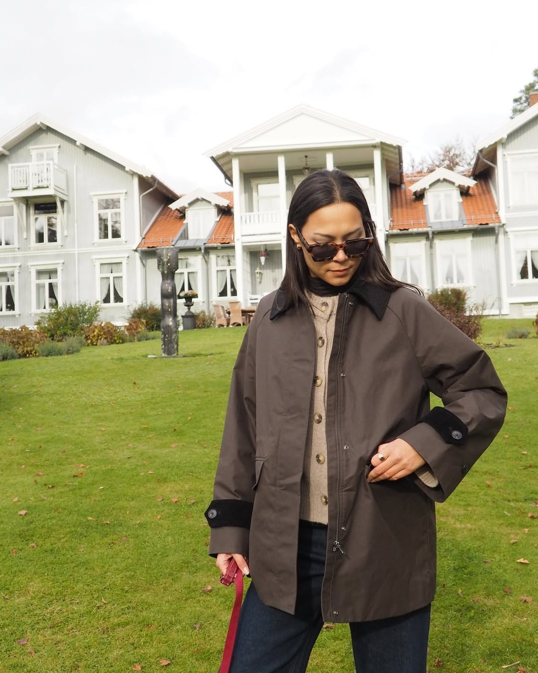 Wilma Oil Skin Jakke - Brun/ Delicioso