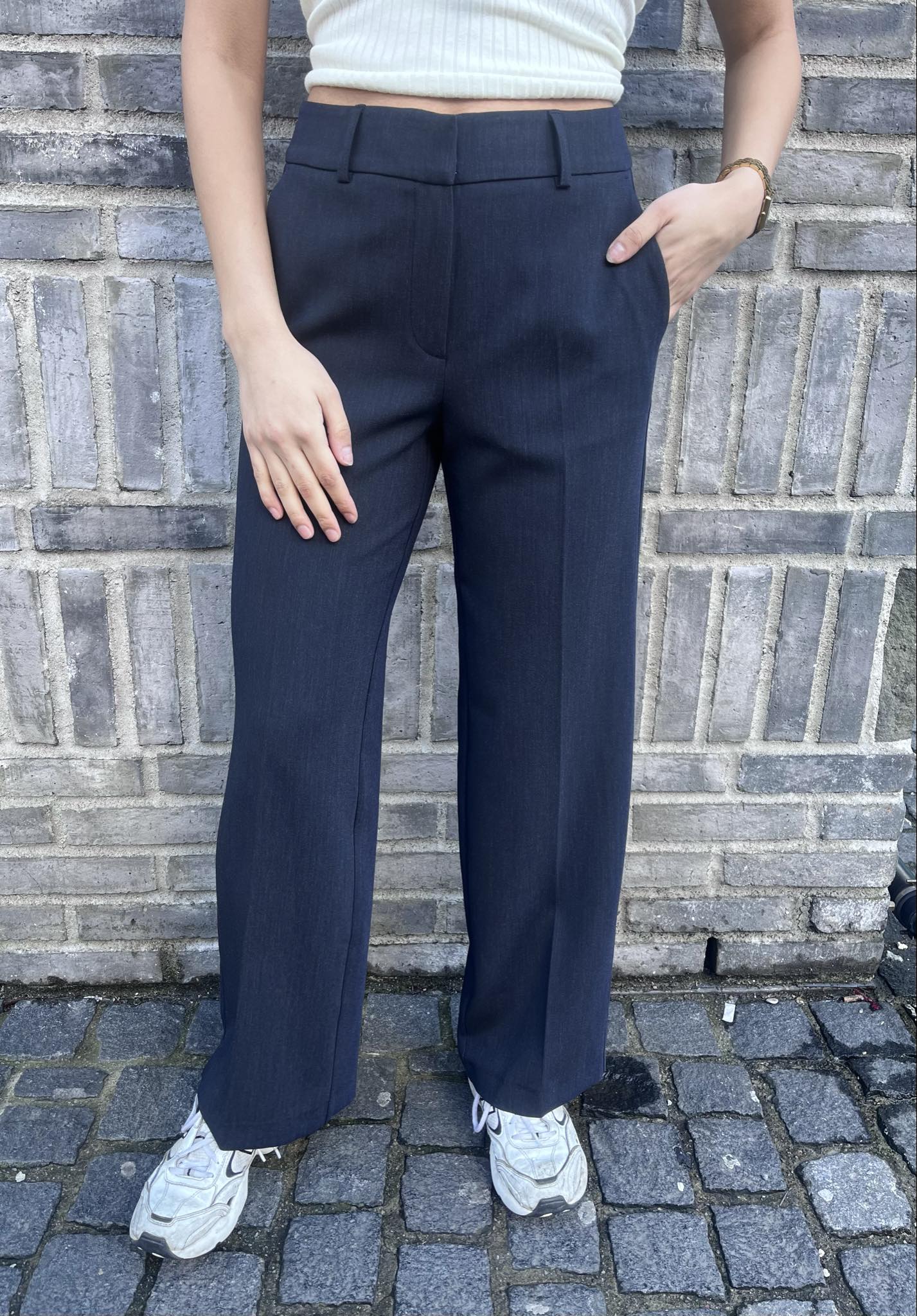 Rita Wide bukse - Mørk Blå/ Dark Sapp