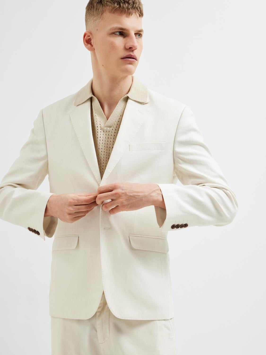Regular Malik Blazer - Beige/ Egret