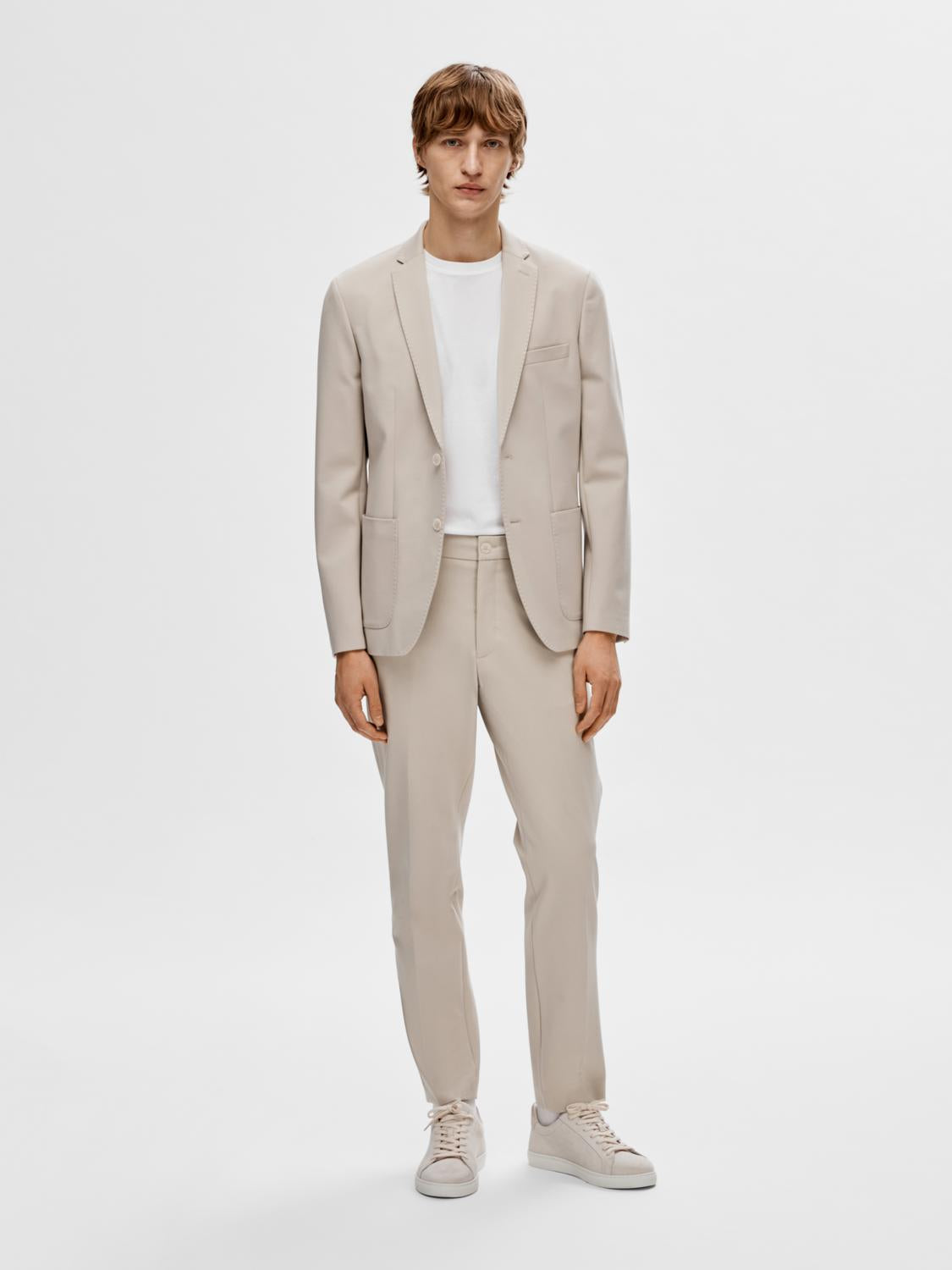 Delon Jersey Dressjakke Blazer - Oatmeal
