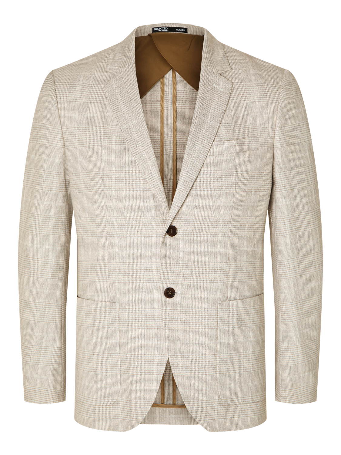 Slim Warwick Blazer - Beige/ Oatmeal