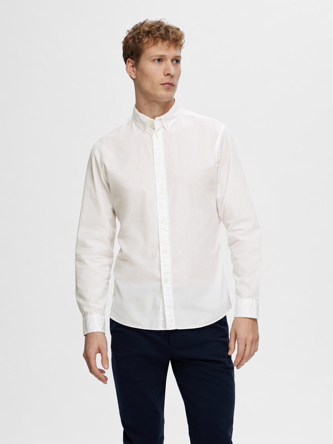 SLHSLIMRICK-POPLIN Shirt - White