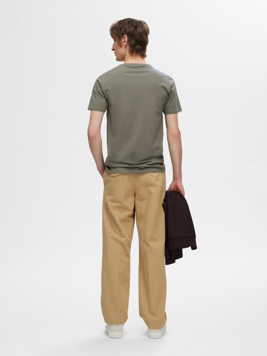 Pima bomull O-neck T-Skjorte - Grønn/ Kalamata