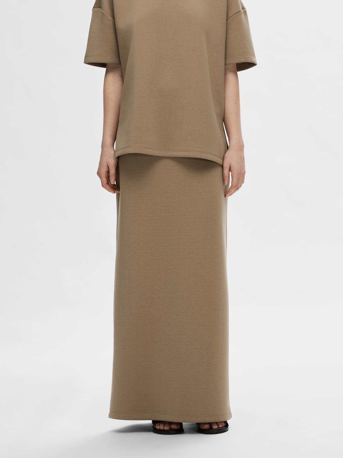 Kara Skjørt - Brun/ Greige