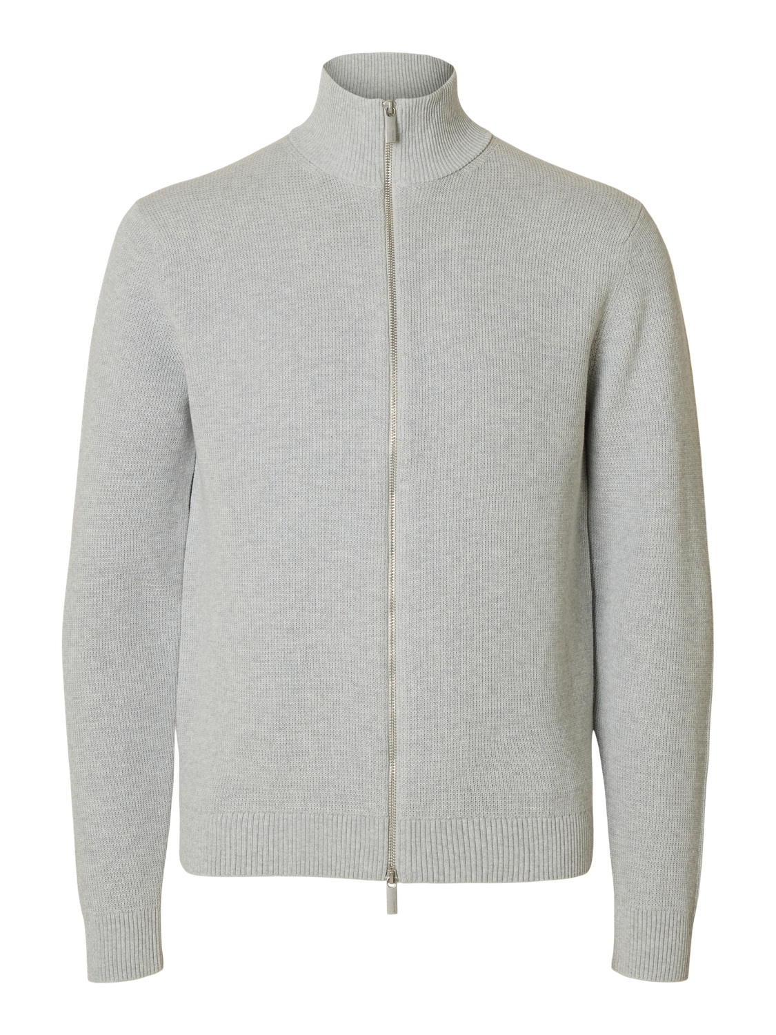 Dane Full Zip Cardigan - Grå/ Light Grey Melange