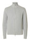 Dane Full Zip Cardigan - Grå/ Light Grey Melange