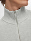 Dane Full Zip Cardigan - Grå/ Light Grey Melange