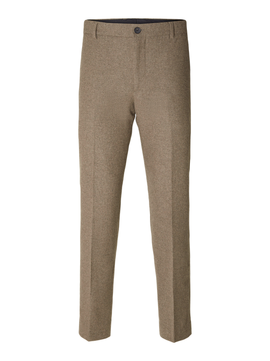SLHSLIM-MARK Pants - Light Brown Melange