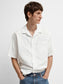 Boxy Kyle skjorte med kort arm  - Hvit/ Bright White