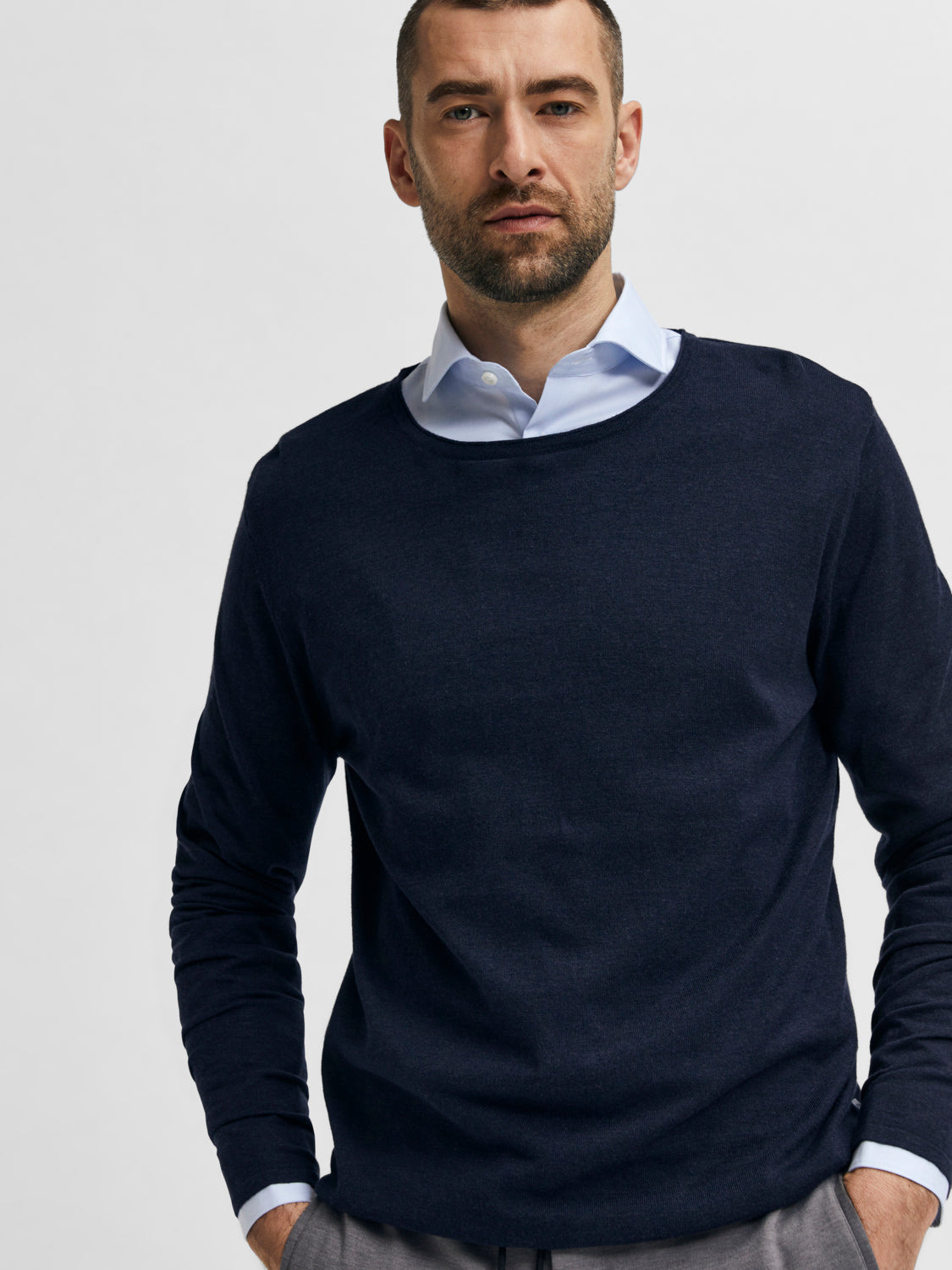 SLIM ETHAN Shirts - Light Blue