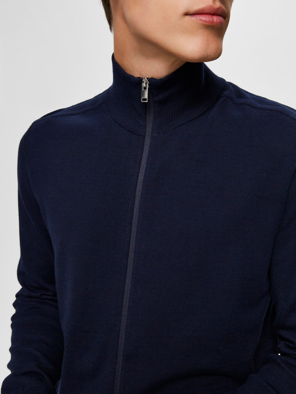 Berg fullzip cardigan - Blå/ Navy Blazer