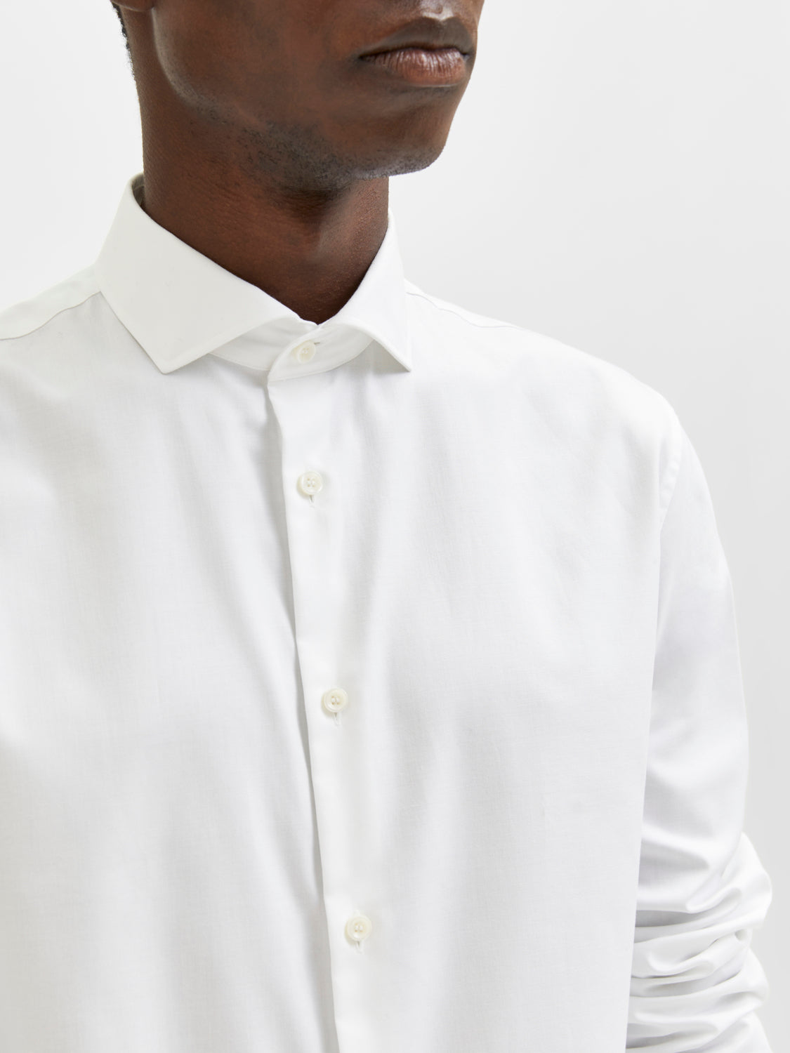 SLHSLIMETHAN Shirts - Bright White