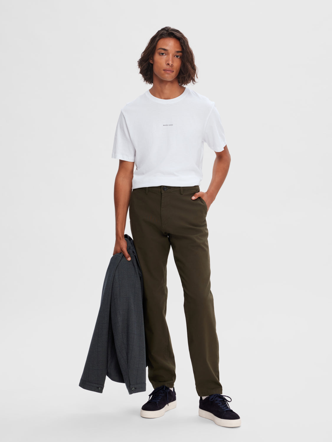 SELECTED HOMME - SLIM MILES FLEX PANT 175 - Forest Night