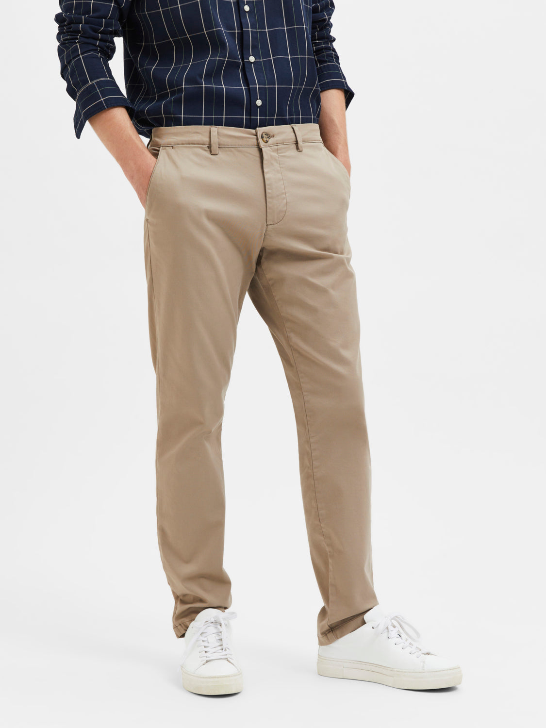 Slim Miles Chinos - Beige/ Greige
