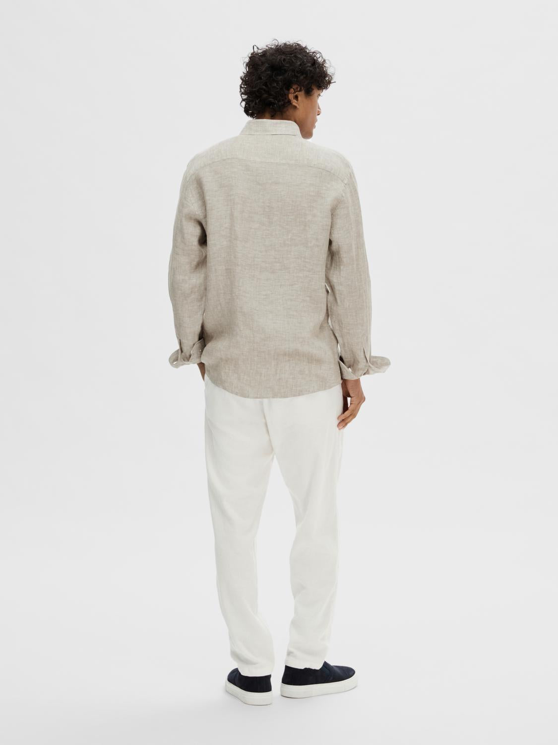 Regular Kylian Linskjorte - Grønn/ Vetiver