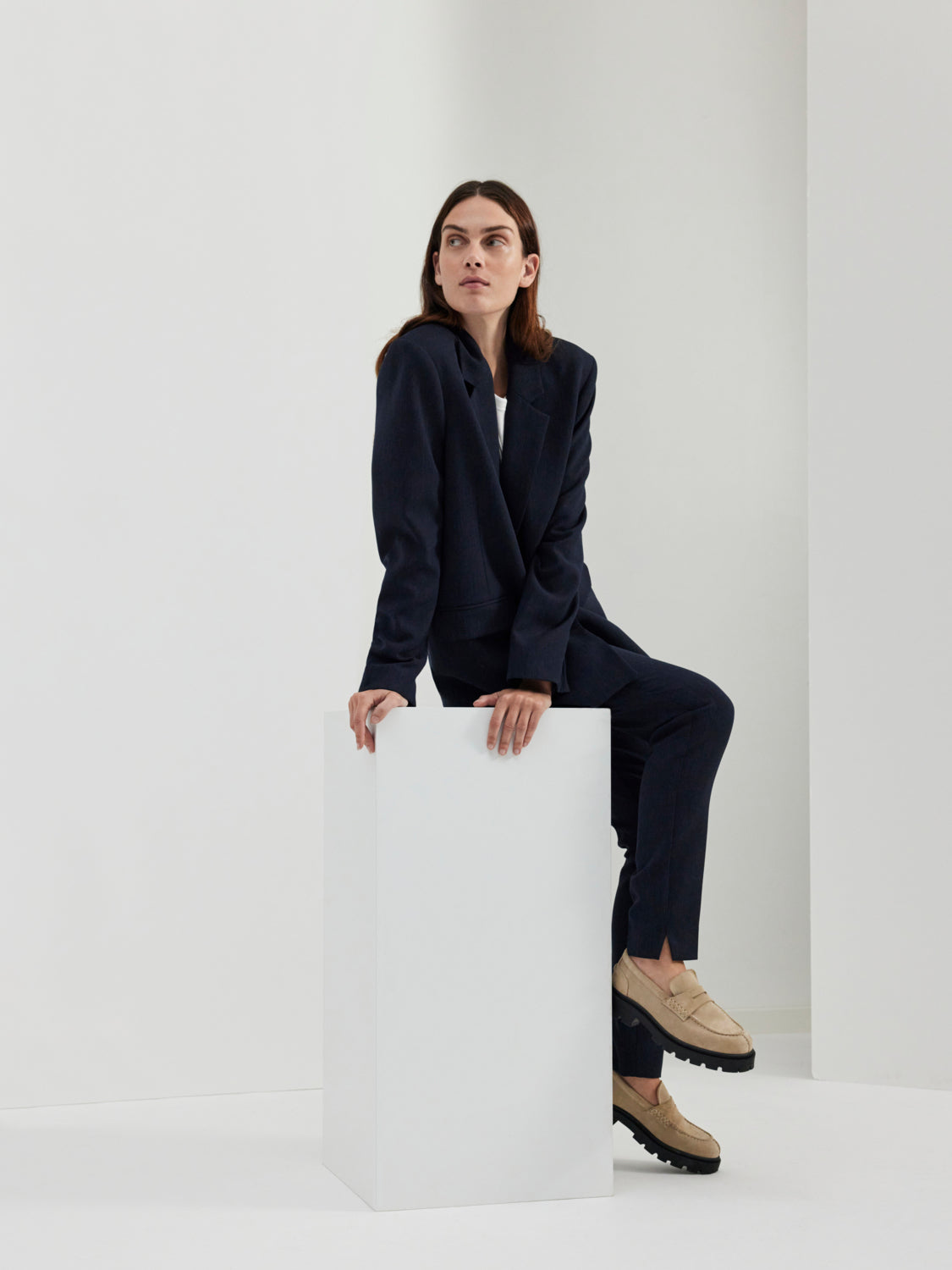 Rita Relaxed Blazer  - Mørk blå/ Dark Sapphire