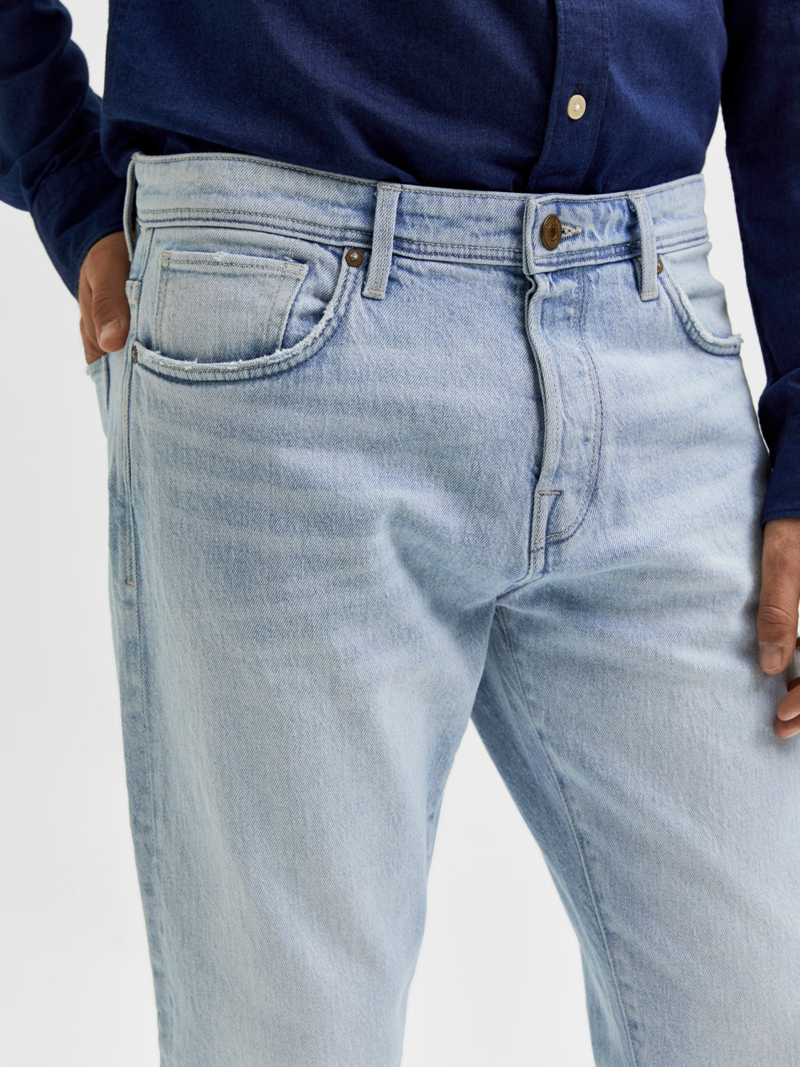 SELECTED HOMME - SLIM TAPE-TOBY 22301 Jeans - Light Blue Denim