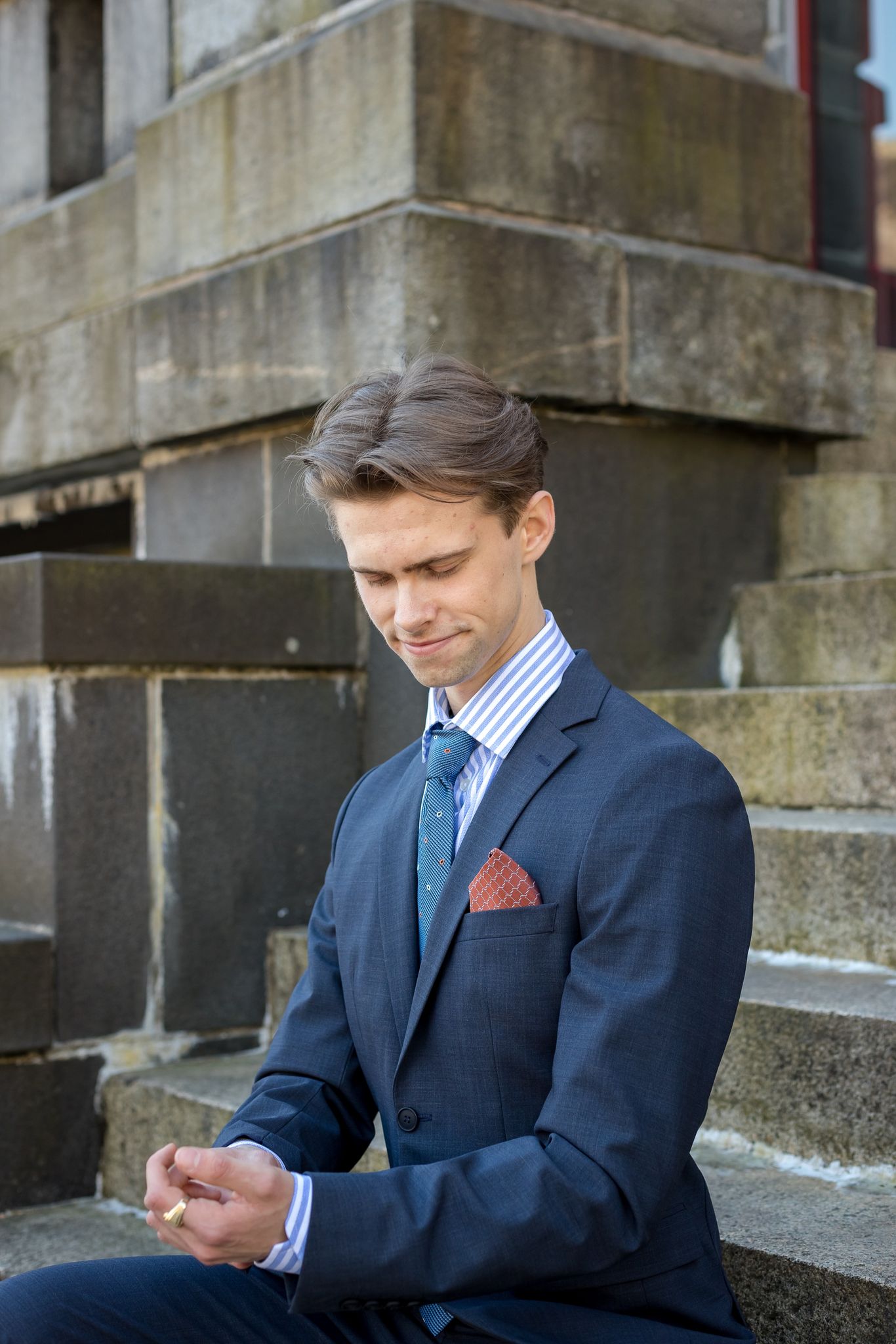 Elon Dressjakke Blazer - Blå/ Dark Blue