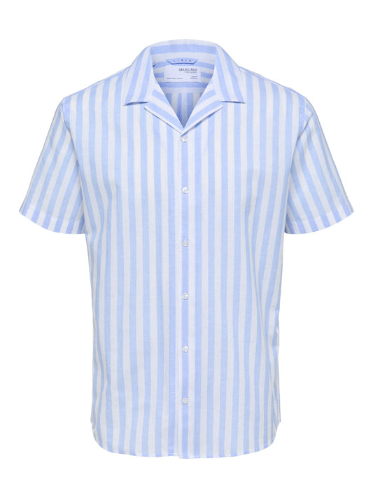 SELECTED HOMME - REG NEW-LINEN Shirts - Cashmere Blue