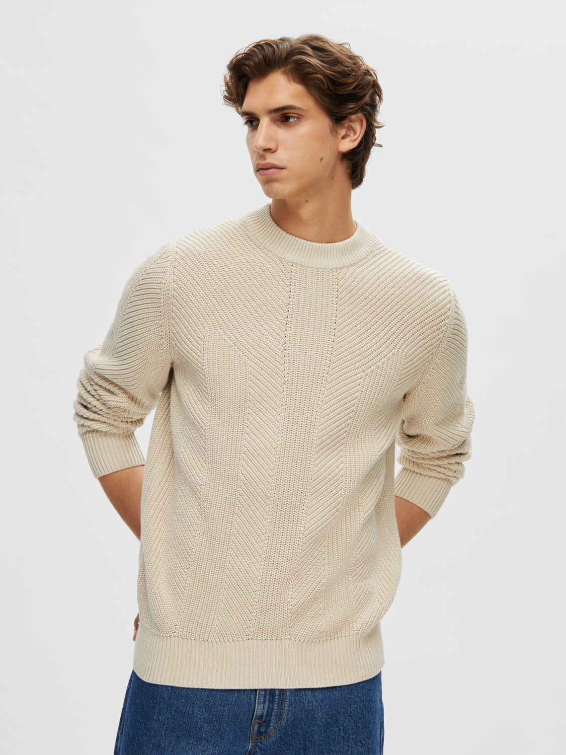 SELECTED HOMME - CARL Pullover - Oatmeal