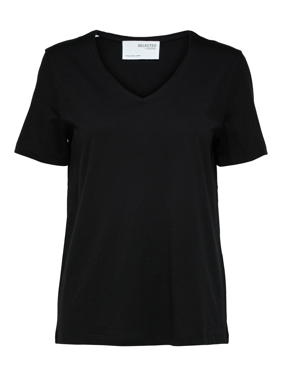 Essential V-Neck T-Skjorte - Sort/ Black