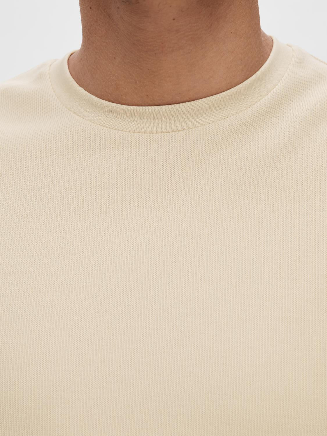 SELECTED HOMME - RELAX WALT WAFFLE T-Shirt - Fog